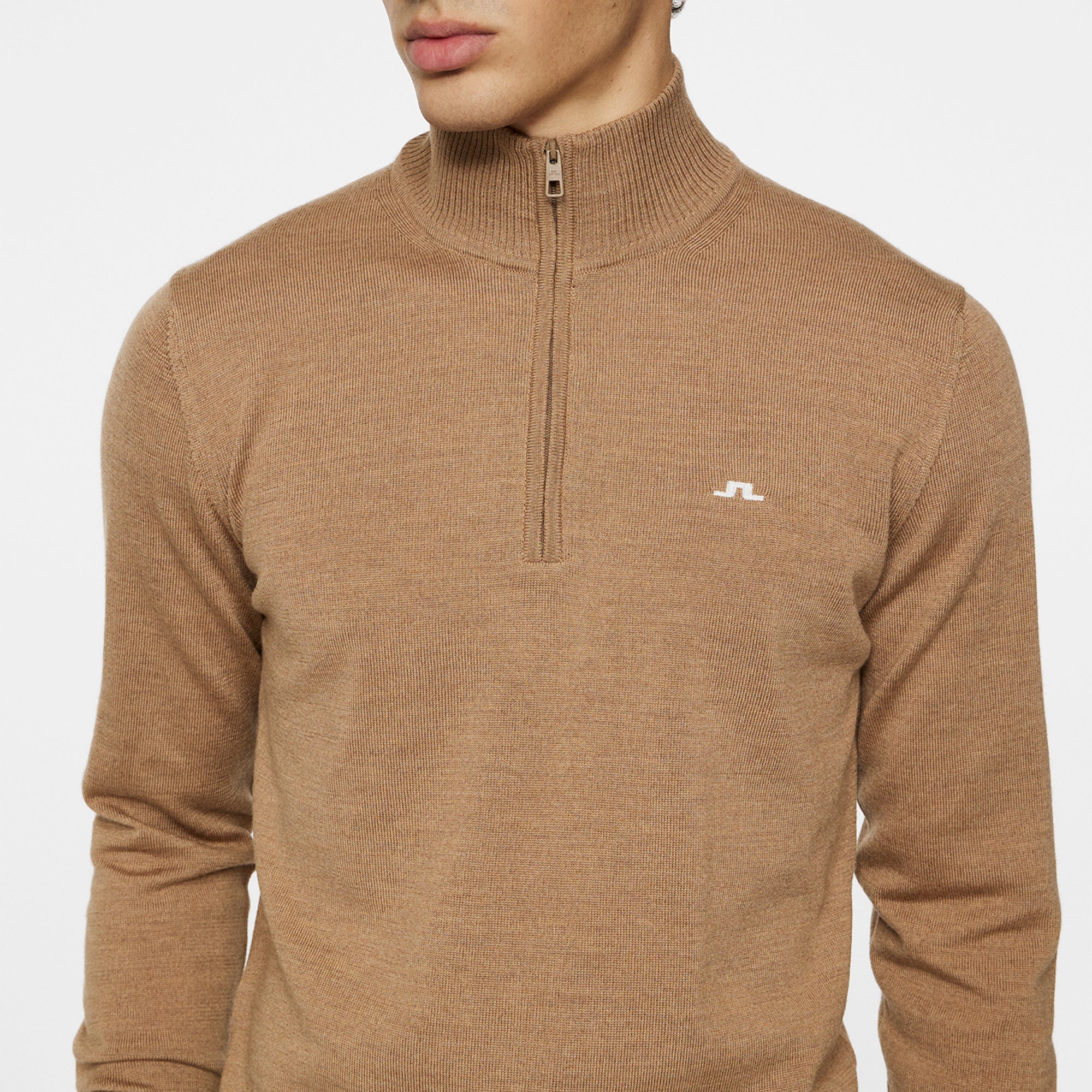 J Lindeberg Kian Tour Merino Mens Sweater Tigers Eye